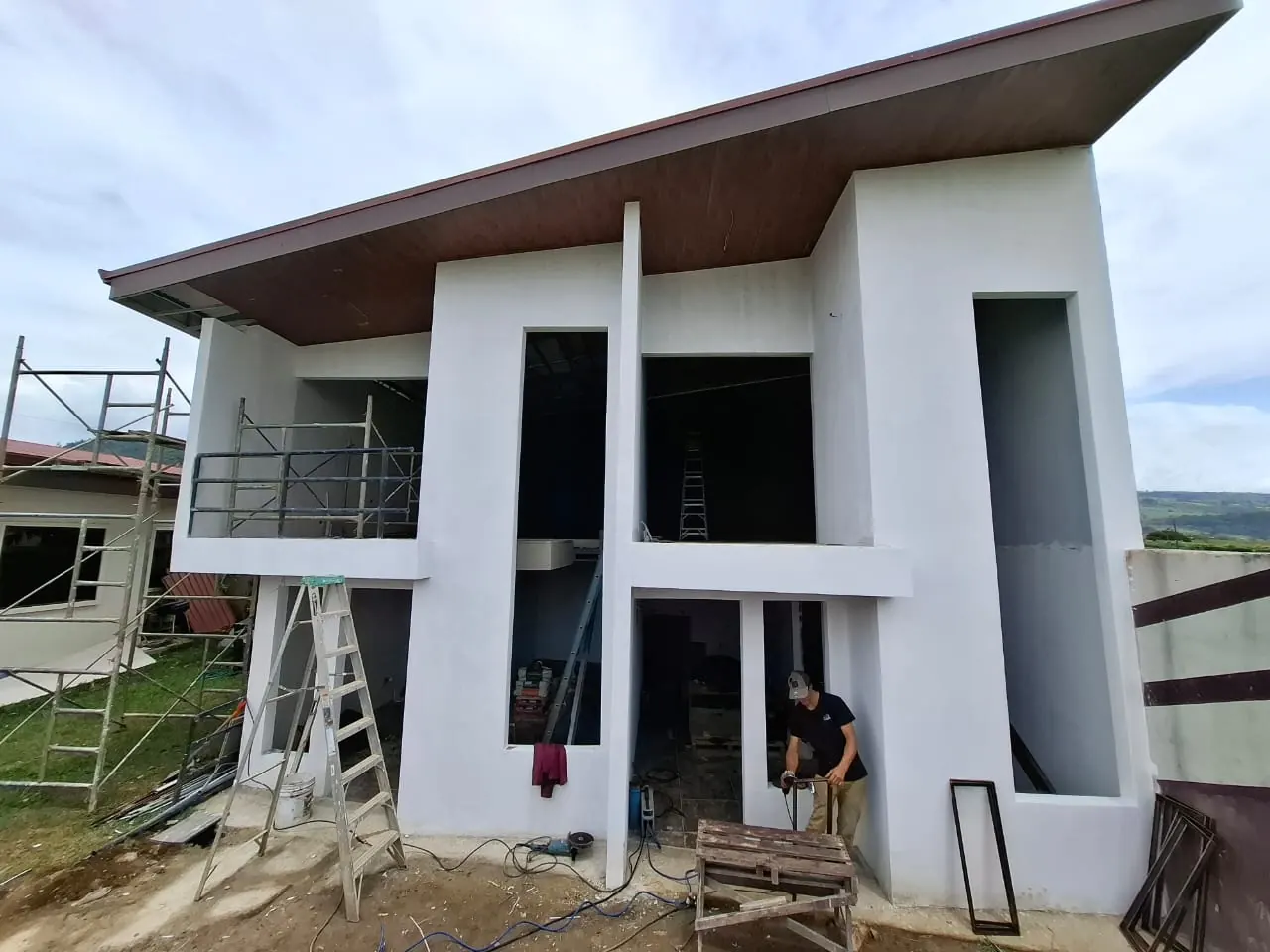 Fachada de apartamentos en construccion.